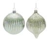 Ornament (Set of 6) 3.75"H, 5.5"H Glass