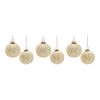 Ball Ornament (Set of 6) 3"D, 4"D Glass