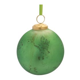 Ball Ornament (Set of 6) 4"D Glass (Option: GlassGreen)