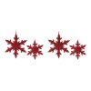 Snowflake Ornament (Set of 4) 14"H, 18"H Wood