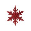 Snowflake Ornament (Set of 4) 14"H, 18"H Wood