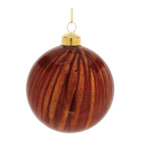 Ball Ornament (Set of 12) 3"D Glass (Option: GlassRoot Beer)