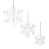 Snowflake Ornament (Set of 12) 9.75"H, 12.5"H, 16.25"H Wire