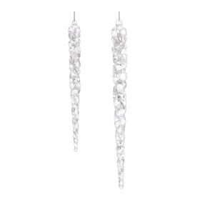 Icicle Ornament (Set of 48) 7"H, 9"H Acrylic (Option: AcrylicWhite)