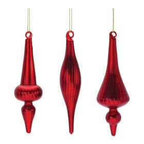 Ornament (Set of 12) 6"H Glass (Option: GlassRed)