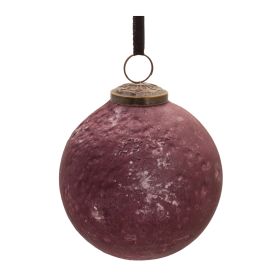 Ball Ornament (Set of 6) 4"D Glass (Option: GlassPurple)