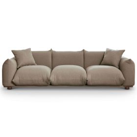 Kely Mid-Century Modern 100'' Boucle Upholstered Sofa (Color: Mocha)