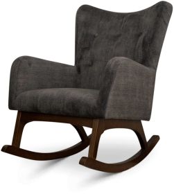 Alistair Solid Wood Rocking Chair (Upholstery: Grey Linen)