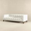 Melissa Mid-century White Boucle Modern Sofa