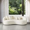 Drake Japandi Style Curvy Boucle Sofa