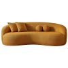 Drake Japandi Style Curvy Boucle Sofa