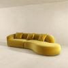 Elijah Japandi Style Curvy Sectional Sofa