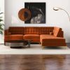 Brooke Mid-Century Modern  Sectional Sofa