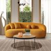 Drake Japandi Style Curvy Boucle Sofa