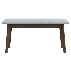 Carlos Fabric Upholstered Solid Wood Bench (Width: 47")