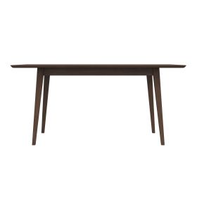 Levi Modern Style Solid Wood Rectangular Dining Kitchen Table (Table Top Color: Walnut, Length: 47")