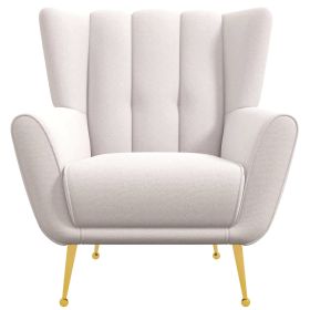 Gianna Mid-Century Modern Tufted French Boucle Armchair (Color: Cream)