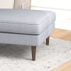 Amber Mid-Century Modern Square Upholstered Ottoman