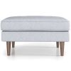 Amber Mid-Century Modern Square Upholstered Ottoman