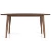 Ada Mid Century Modern Style Solid Wood Walnut Oval Dining Table