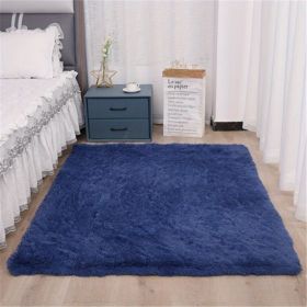 1pc, Luxury Soft Plush Shaggy Area Rugs for Bedroom, Living Room, and Nursery - Non-Slip, Washable, and Non-Shedding - Perfect for Home Decor and Room (Color: Dark Blue, size: 19.69*31.5inch)