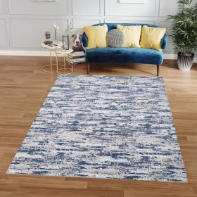 Milano Collection Nautical Navy Blue Woven Area Rug (Color: as Pic)