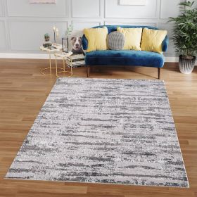 Milano Collection Manhattan Silver Woven Area Rug (Color: as Pic)