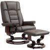 HOMCOM  Modern Swivel Recliner with Ottoman