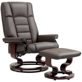 HOMCOM  Modern Swivel Recliner with Ottoman (Color: as Pic)