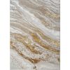 "Adina" Luxury Area Rug in Beige and Gold Abstract Design