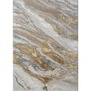 "Adina" Luxury Area Rug in Beige, Gold and Blue Abstract Design