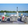 Direct Wicker Fire Pit Table With Chair Rattan Wicker Sofa Set out Door Furniture Garden Set