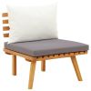 8 Piece Patio Lounge Set with Cushions Solid Acacia Wood