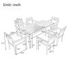 Acacia Wood Outdoor Dining Table And Chairs Suitable For Patio; Balcony Or Backyard