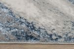 "Ziv" Luxury Area Rug in Blue and Grey Abstract Design