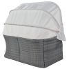 Outdoor Patio Furniture Set Daybed Sunbed with Retractable Canopy Conversation Set Wicker Furniture