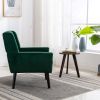 Modern Soft Velvet Material Ergonomics Accent Chair Living Room Chair Bedroom Chair Home Chair With Black Legs For Indoor Home