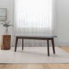 Carlos Fabric Upholstered Solid Wood Bench