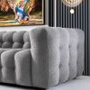 Eden Modern Tufted Chesterfield Boucle Fabric Sofa